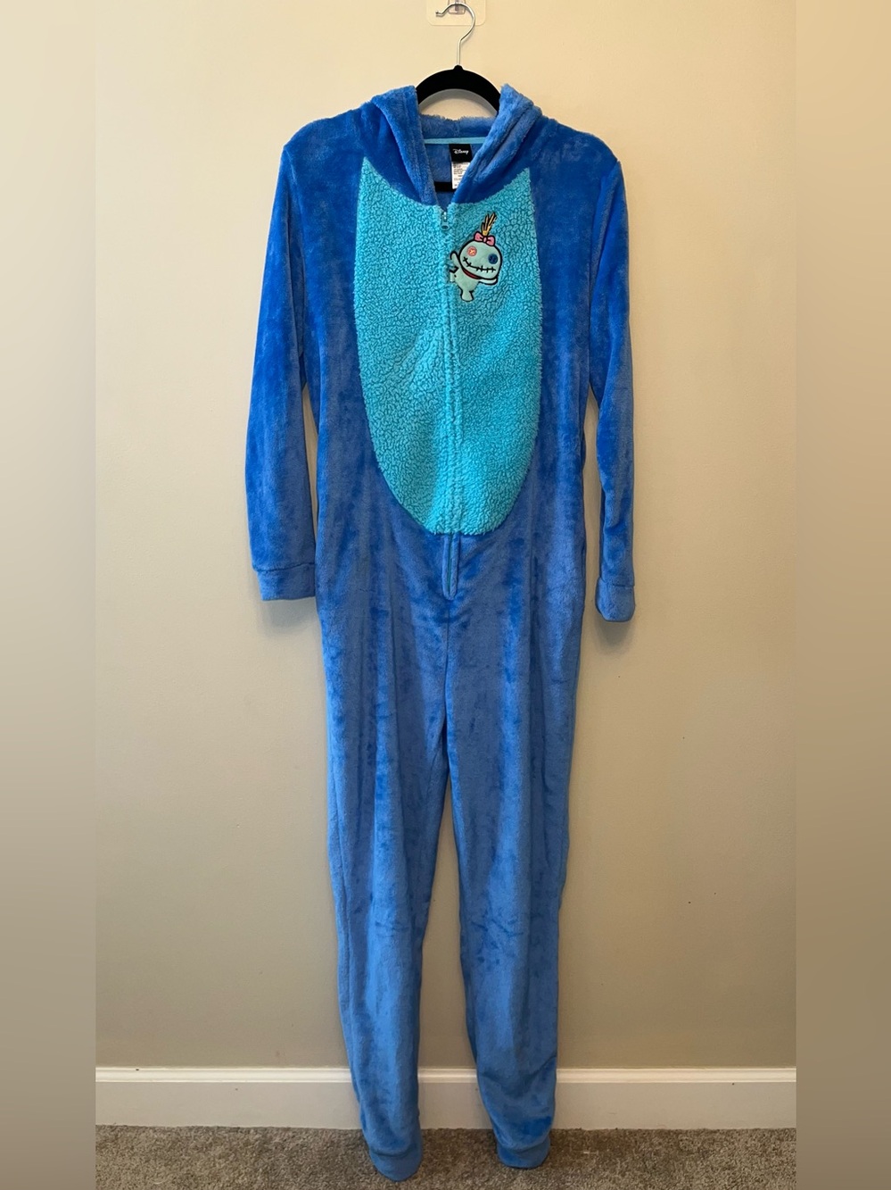 Disney Hooded Stitch Jumpsuit Women's Size Medium 8-10 Halloween Costume Lounge
